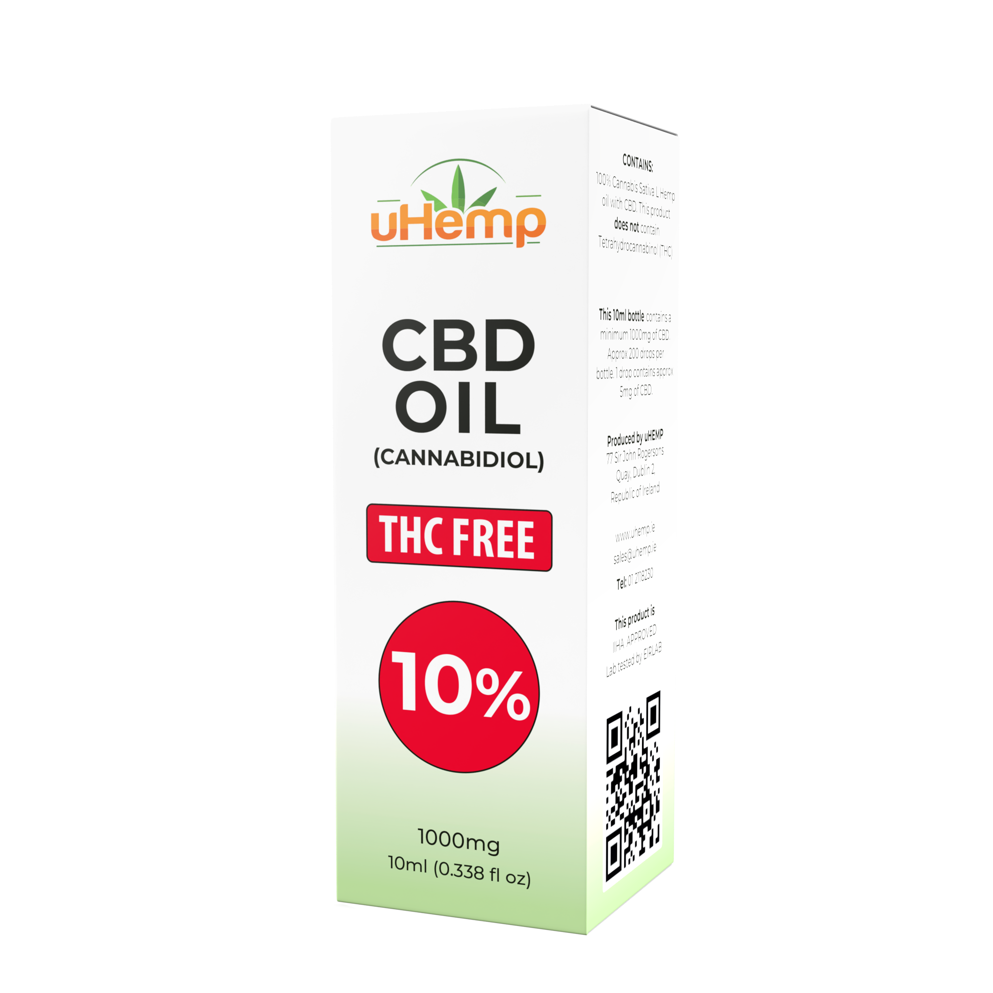 uHemp 10% CBD OIL (THC FREE) – 10ml